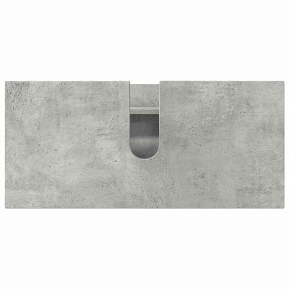 Bathroom Furniture Set with Drawer 5 pcs Concrete Grey