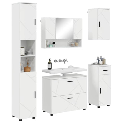 Bathroom Furniture Set 5 pcs High Gloss White