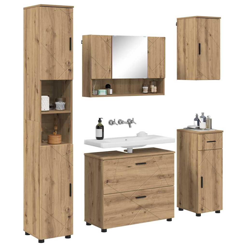 Bathroom Furniture Set 5 pcs Artisan Oak