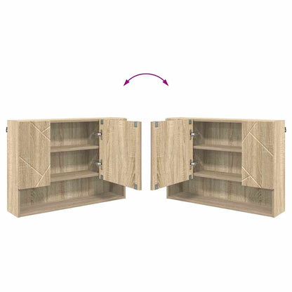 Bathroom Furniture Set with Drawer with Shelf 4 pcs Sonoma Oak