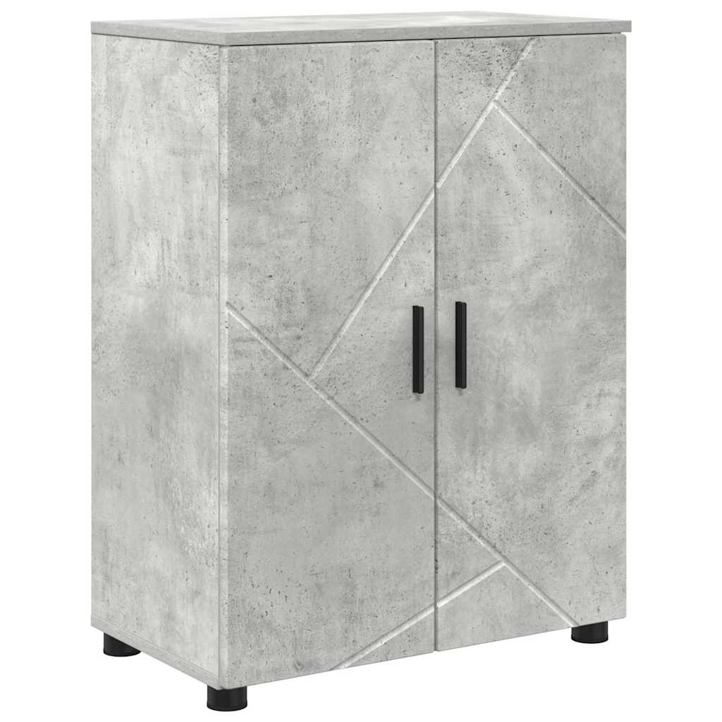 Bathroom Furniture Set with Drawer 4 pcs Concrete Grey