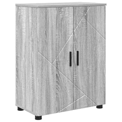 Bathroom Furniture Set with Drawer with Shelf 4 pcs Grey Sonoma