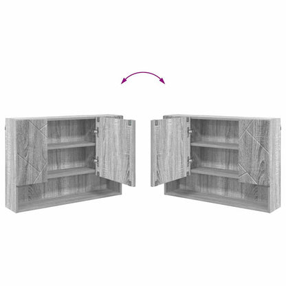 Bathroom Furniture Set with Drawer with Shelf 4 pcs Grey Sonoma