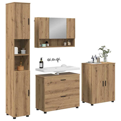 Bathroom Furniture Set 4 pcs Artisan Oak