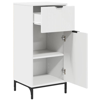 Bathroom Furniture Set 2 pcs White Engineered Wood and Metal
