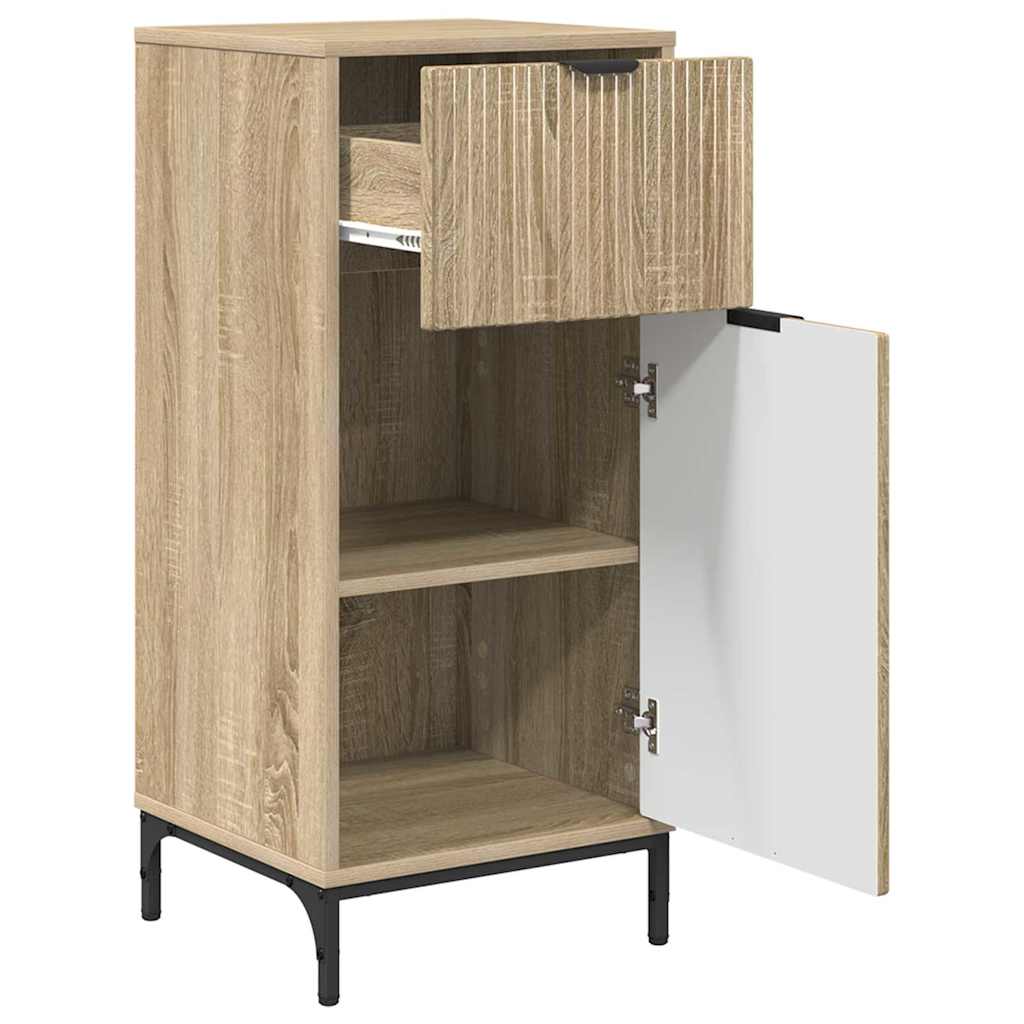 Bathroom Furniture Set with Drawer with Shelf 2 pcs Sonoma Oak