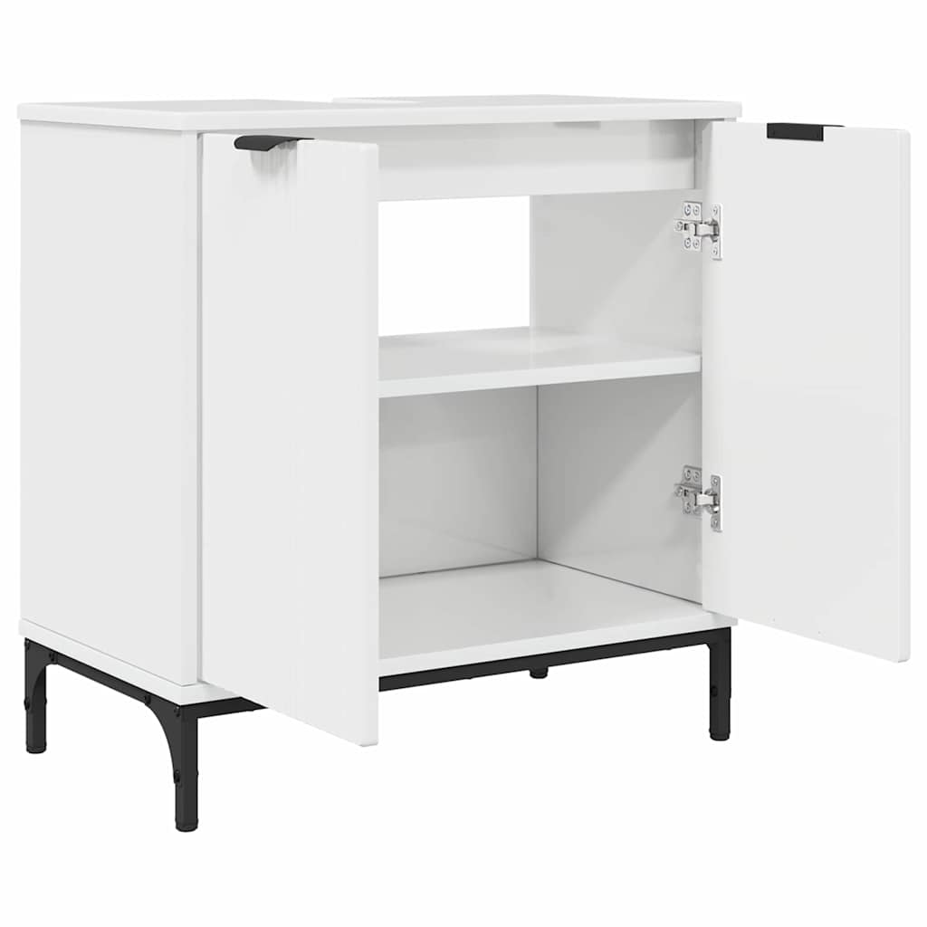 Bathroom Furniture Set with Drawer 2 pcs High Gloss White
