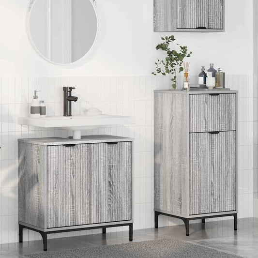 Bathroom Furniture Set 2 pcs Grey Sonoma