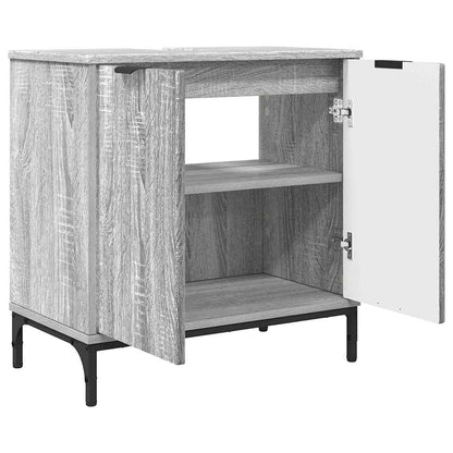 Bathroom Furniture Set with Drawer with Shelf 2 pcs Grey Sonoma