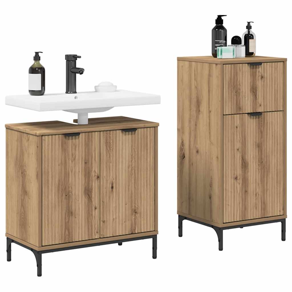 Bathroom Furniture Set 2 pcs Artisan Oak