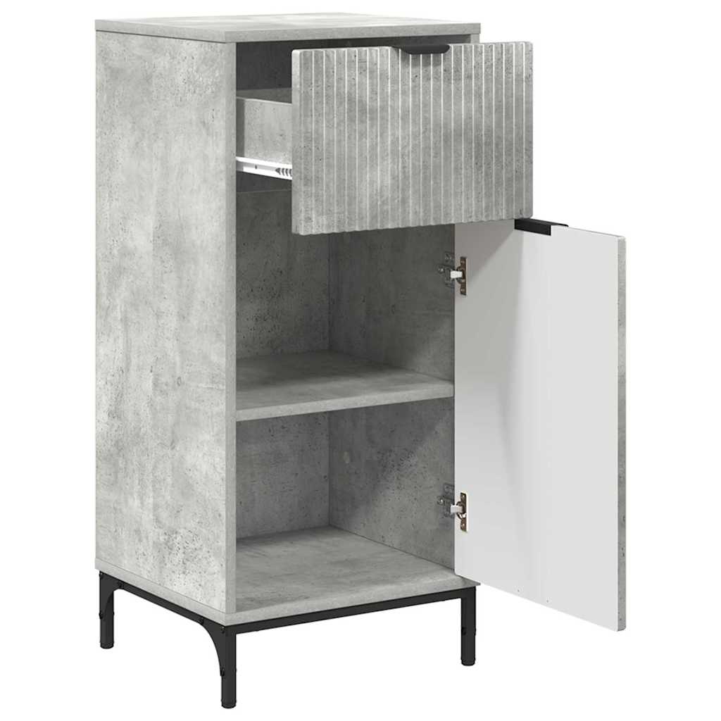Bathroom Furniture Set 3 pcs Concrete grey Engineered wood