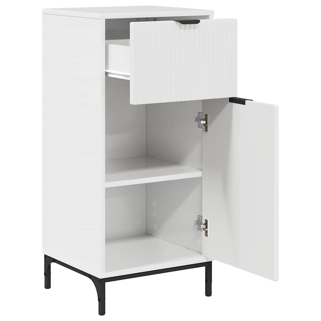 Bathroom Furniture Set 3 pcs High gloss white Engineered wood