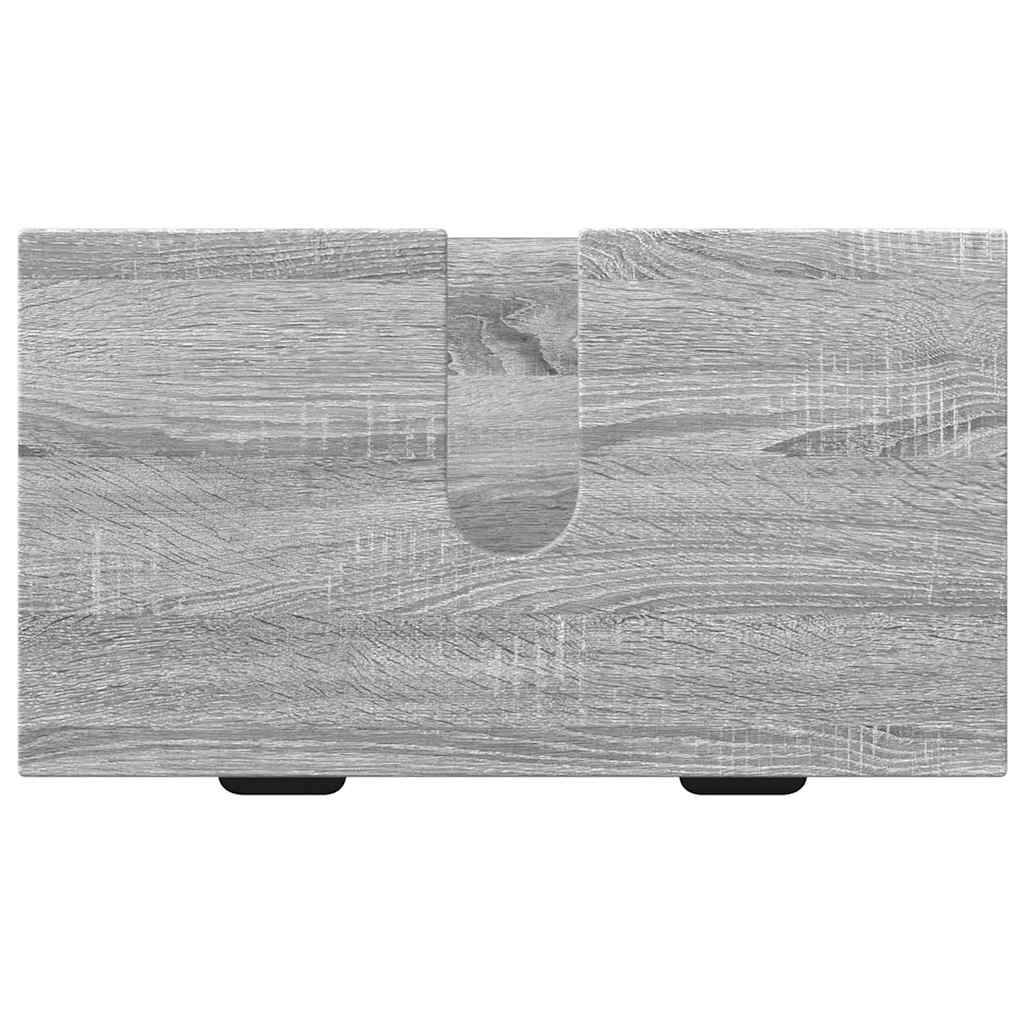 Bathroom Furniture Set 3 pcs Grey sonoma Engineered wood
