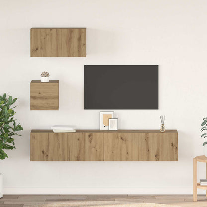 TV Cabinet Set 3 pcs Artisan Oak Engineered Wood