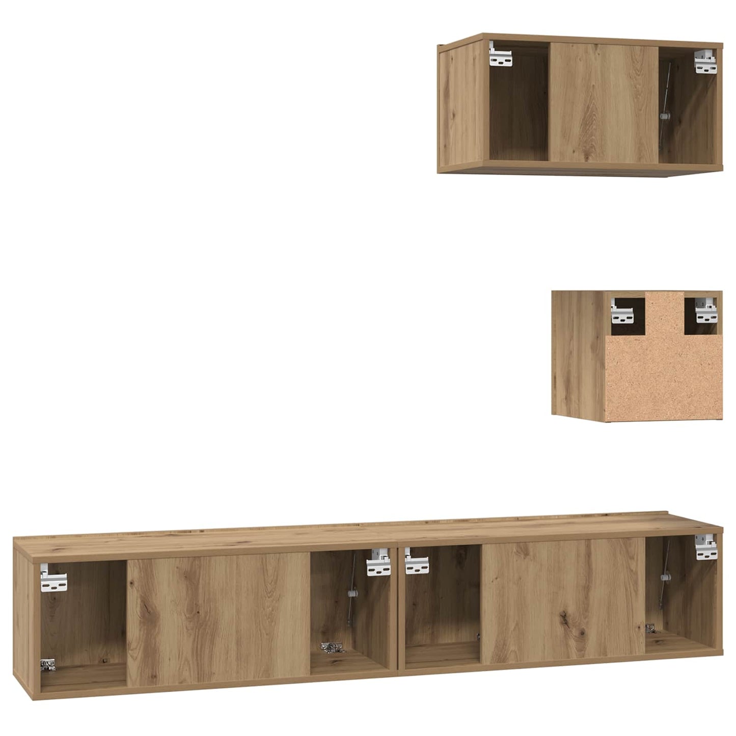 TV Cabinet Set 3 pcs Artisan Oak Engineered Wood