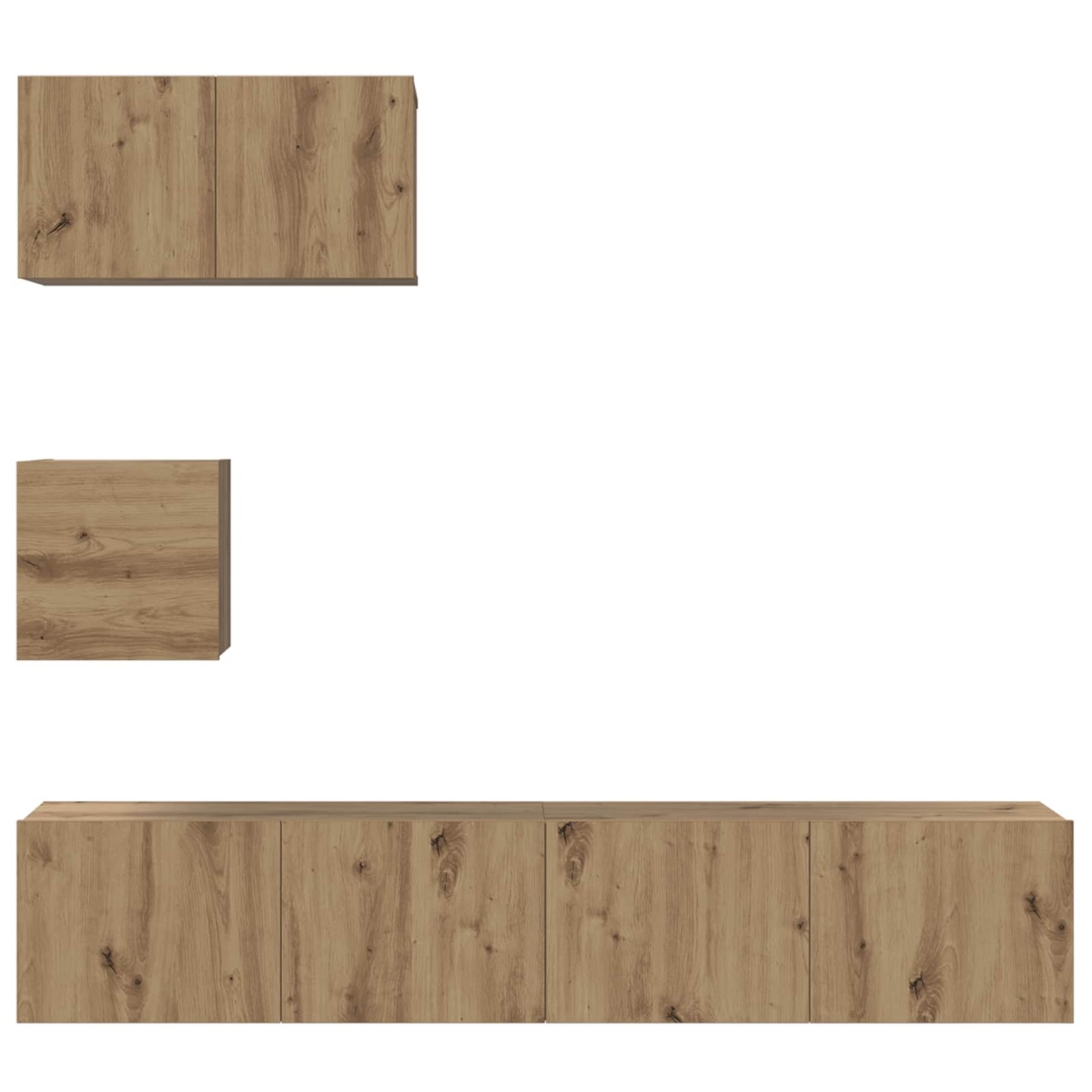 TV Cabinet Set 3 pcs Artisan Oak Engineered Wood