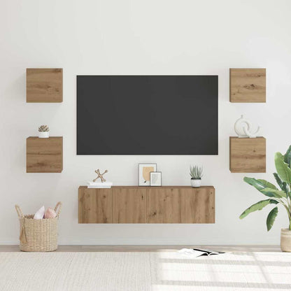 TV Cabinet Set 6 pcs Artisan Oak Engineered Wood