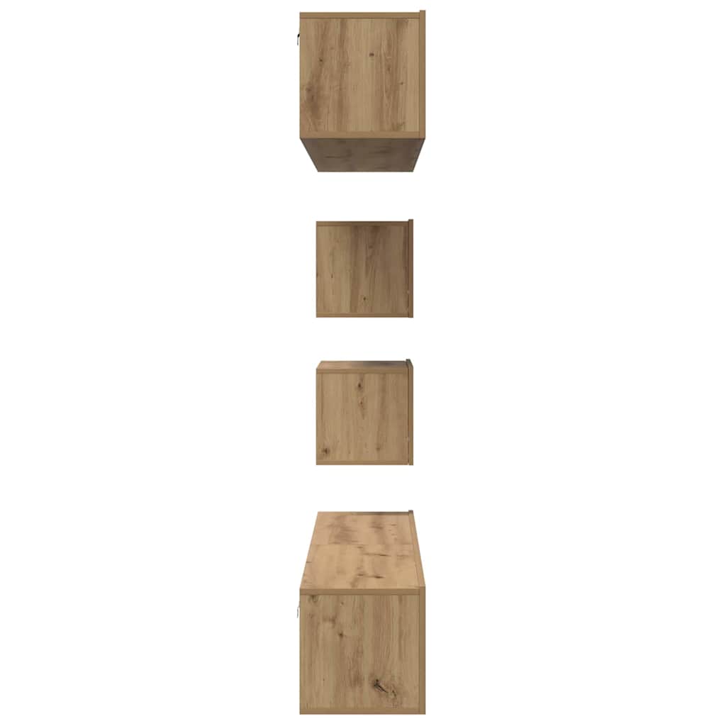 TV Cabinet Set 6 pcs Artisan Oak Engineered Wood