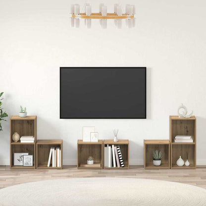 TV Cabinet Set 6 pcs Artisan Oak Engineered Wood
