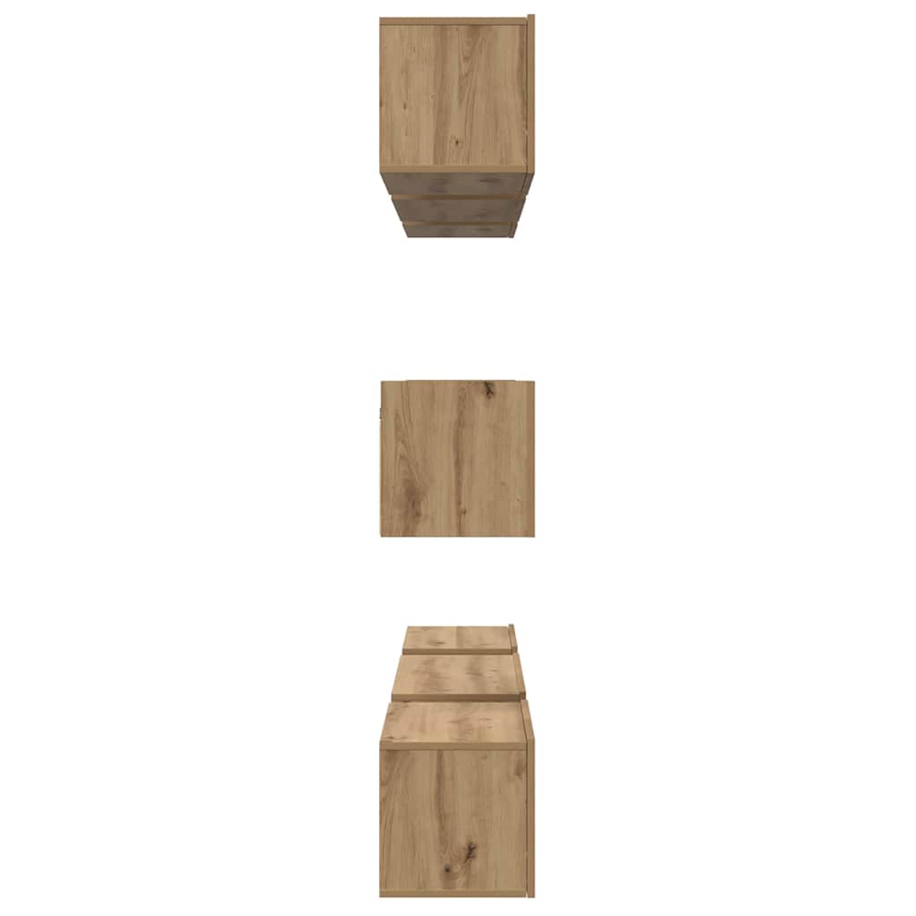 TV Cabinet Set 8 pcs Artisan Oak Engineered Wood