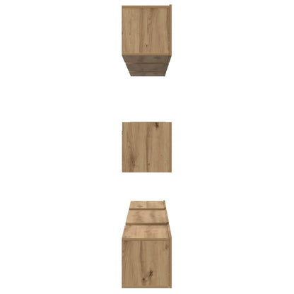TV Cabinet Set 8 pcs Artisan Oak Engineered Wood