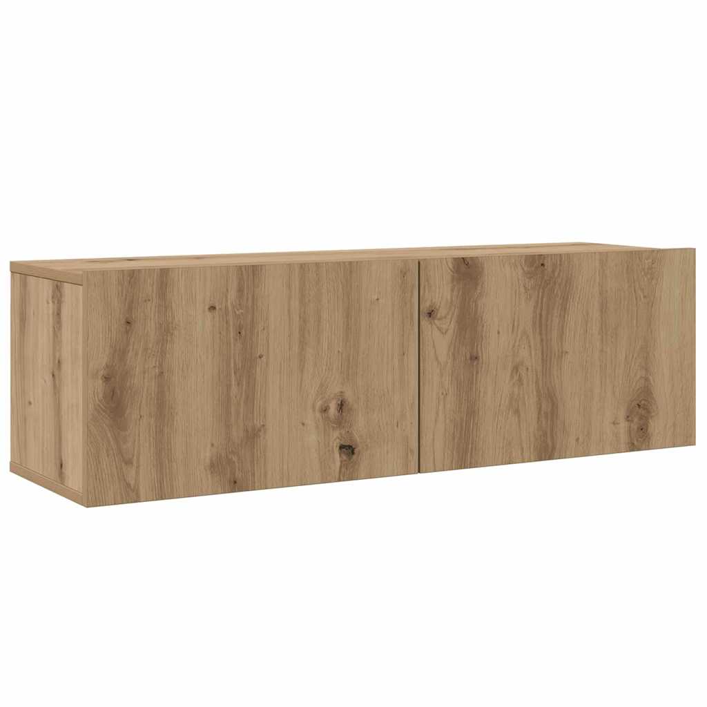 Wall TV Cabinet 4 pcs Artisan Oak Engineered Wood