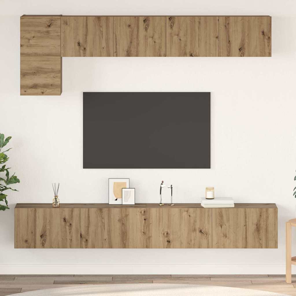 TV Cabinet Set 5 pcs Artisan Oak Engineered Wood