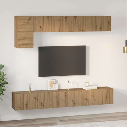 TV Cabinet Set 5 pcs Artisan Oak Engineered Wood