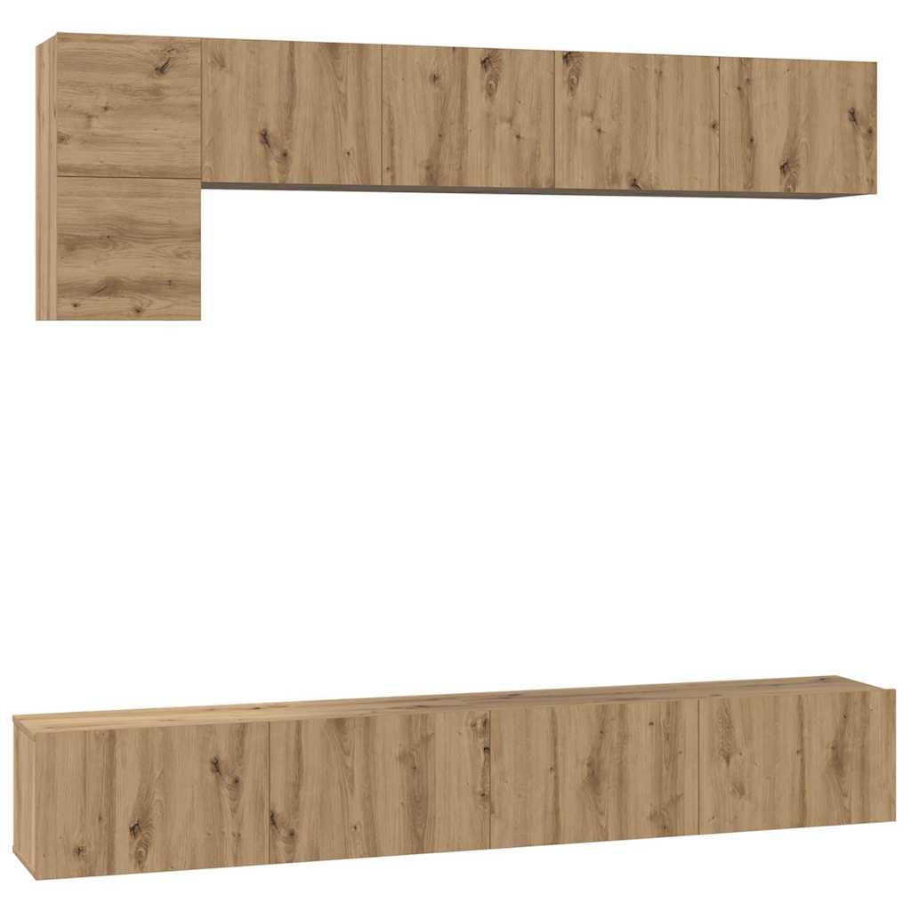 TV Cabinet Set 5 pcs Artisan Oak Engineered Wood