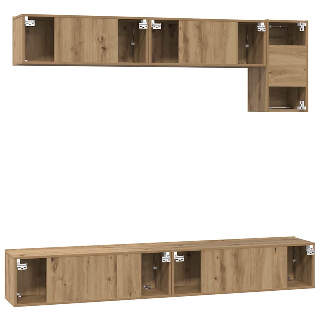 TV Cabinet Set 5 pcs Artisan Oak Engineered Wood