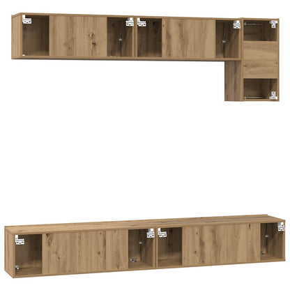 TV Cabinet Set 5 pcs Artisan Oak Engineered Wood