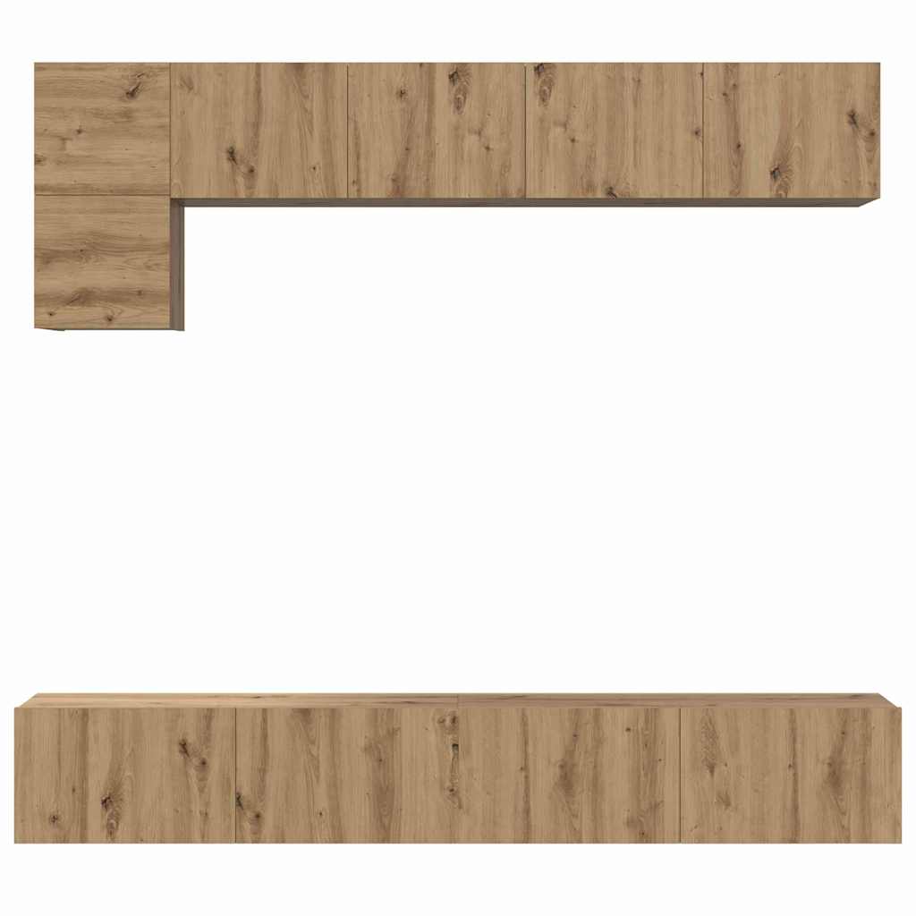 TV Cabinet Set 5 pcs Artisan Oak Engineered Wood