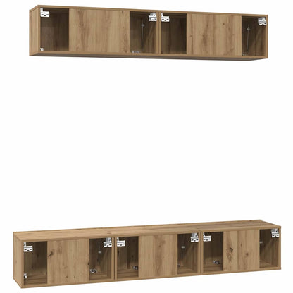 TV Cabinet Set 5 pcs Artisan Oak Engineered Wood