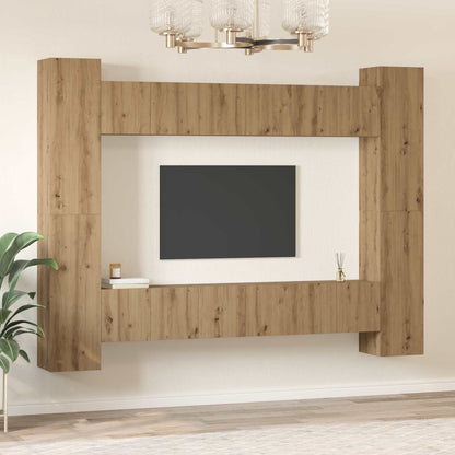 TV Cabinet Set 10 pcs Artisan Oak Engineered Wood