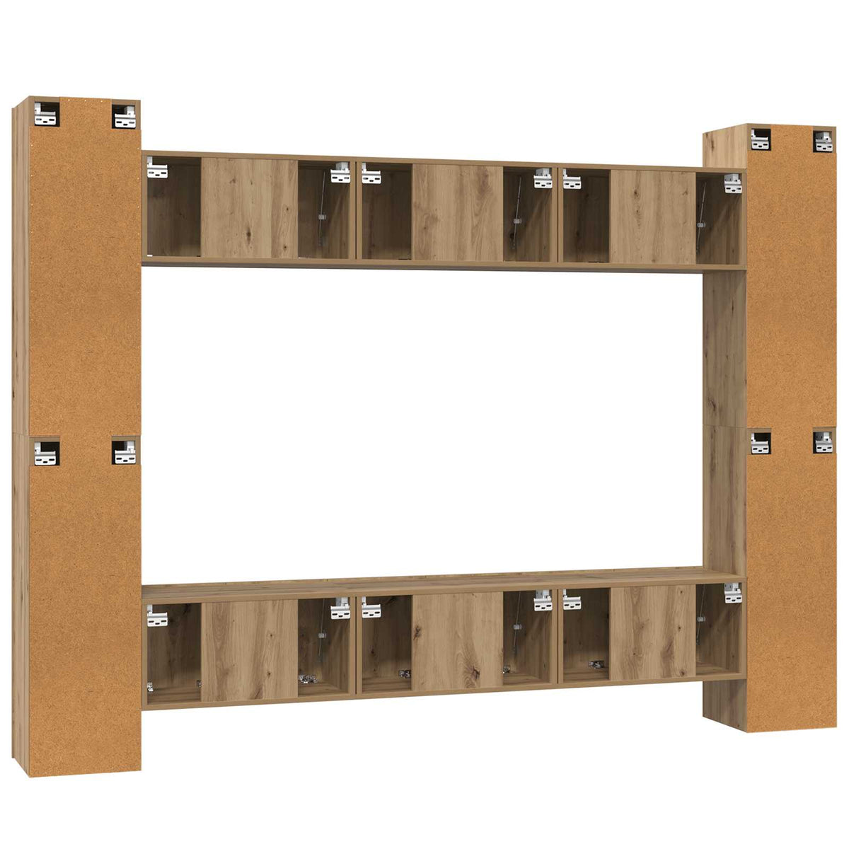 TV Cabinet Set 10 pcs Artisan Oak Engineered Wood