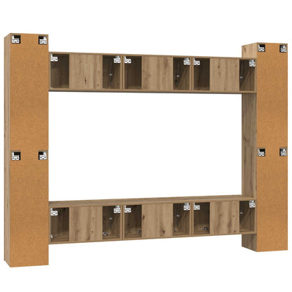 TV Cabinet Set 10 pcs Artisan Oak Engineered Wood