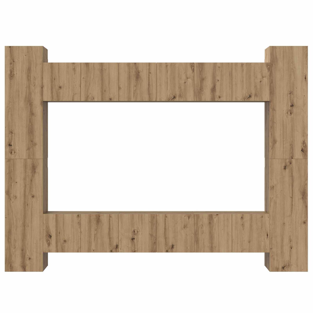 TV Cabinet Set 10 pcs Artisan Oak Engineered Wood