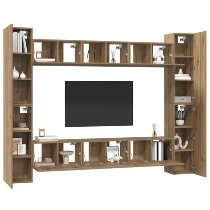 TV Cabinet Set 10 pcs Artisan Oak Engineered Wood