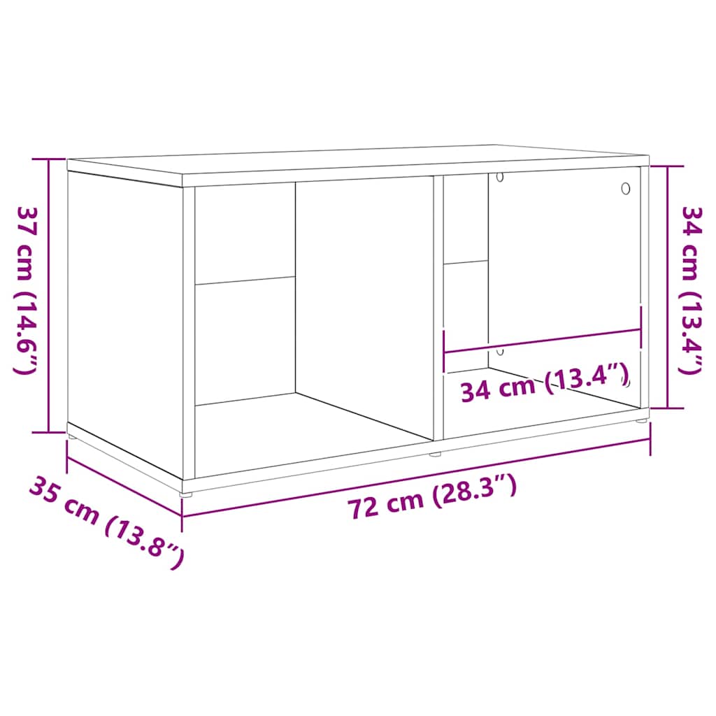 TV Cabinet Set 3 pcs Brown Engineered Wood
