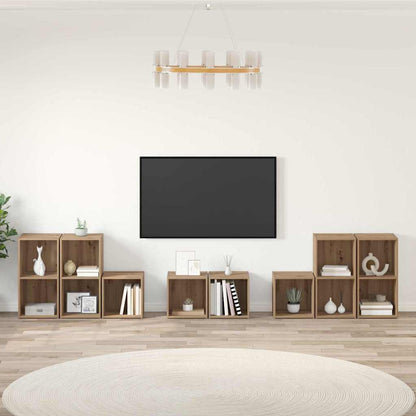 TV Cabinet Set 8 pcs Artisan Oak Engineered Wood