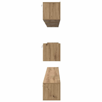 TV Cabinet Set 8 pcs Artisan Oak Engineered Wood