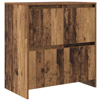 Sideboard 2 pcs Old Wood 70 x 41 x 75 cm Engineered Wood