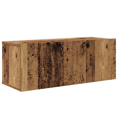 TV Cabinet Set Wall-mounted 8 pcs Old Wood Engineered Wood