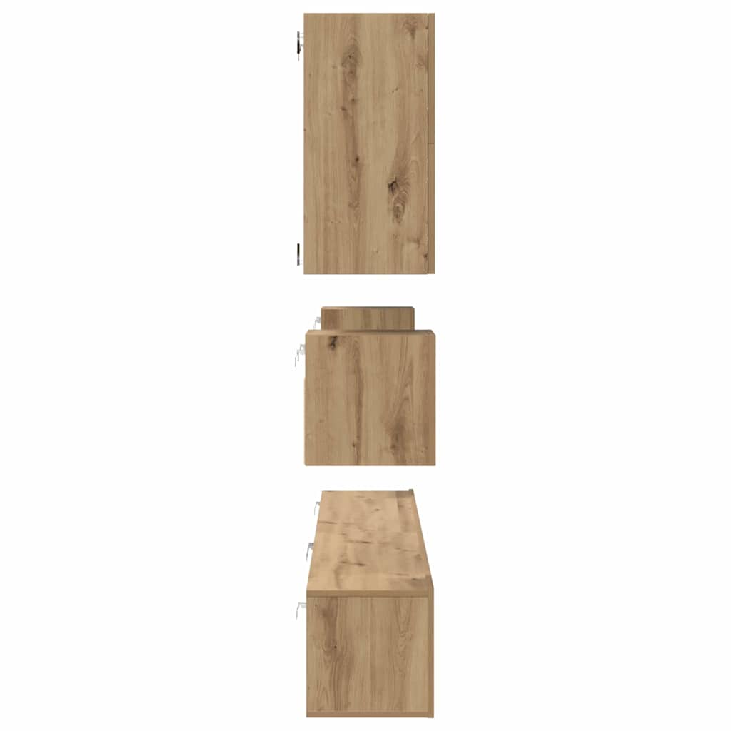 TV Cabinet Set 8 pcs Artisan Oak Engineered Wood