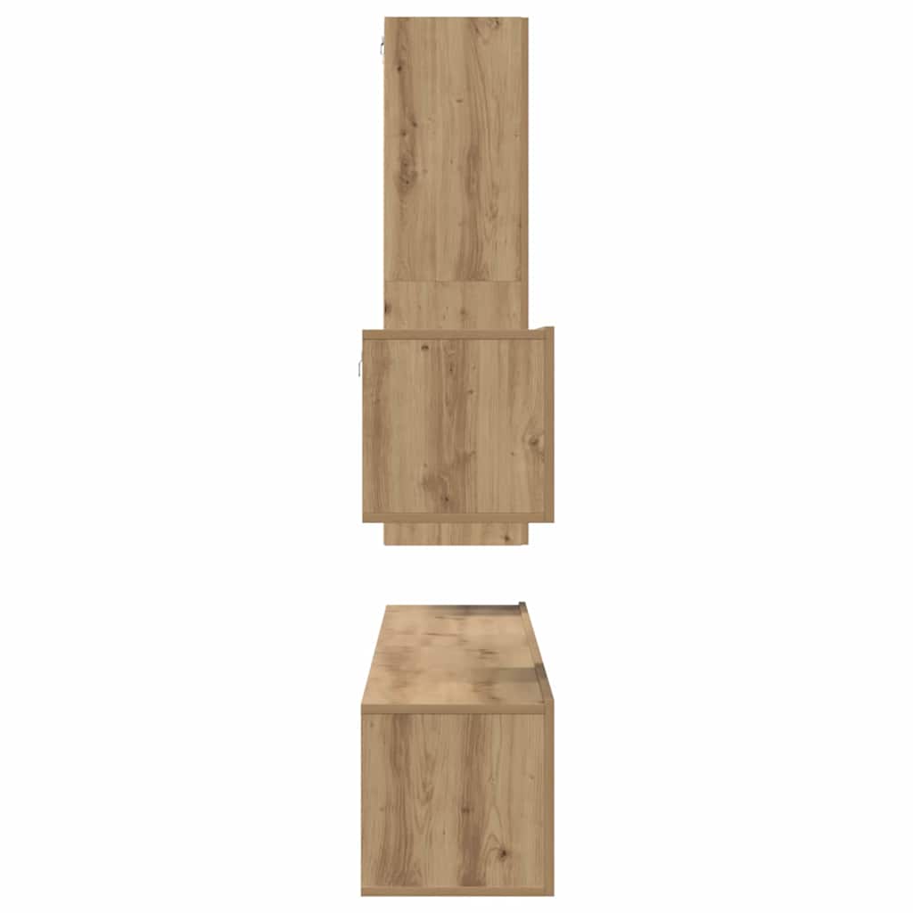 TV Cabinet Set 4 pcs Artisan Oak Engineered Wood