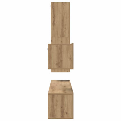 TV Cabinet Set 4 pcs Artisan Oak Engineered Wood