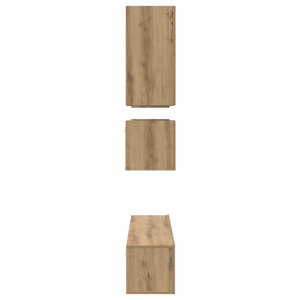 TV Cabinet Set 8 pcs Artisan Oak Engineered Wood