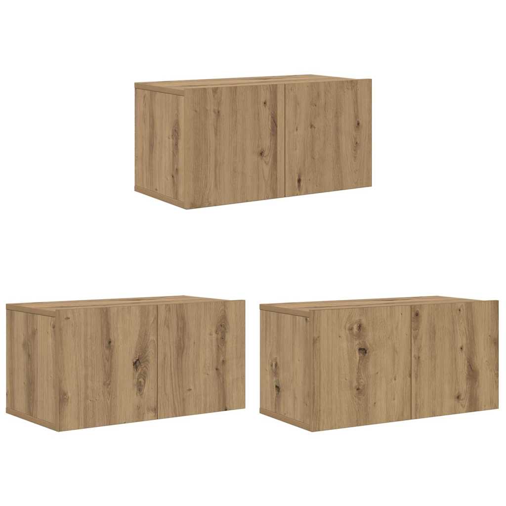 TV Cabinet Set 8 pcs Artisan Oak Engineered Wood