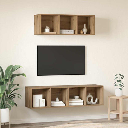 TV Cabinet Set 2 pcs Artisan Oak Engineered Wood