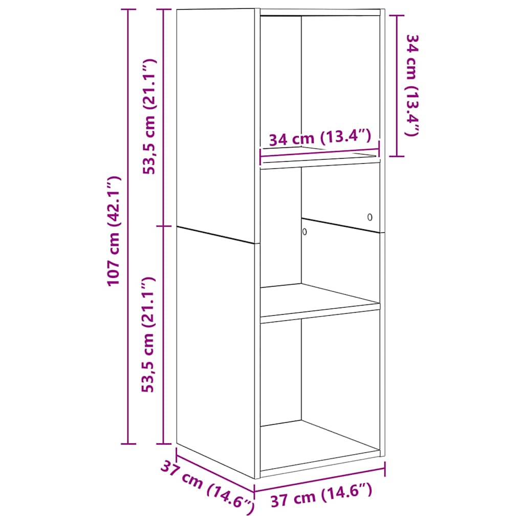 TV Cabinet Set 2 pcs Artisan Oak Engineered Wood